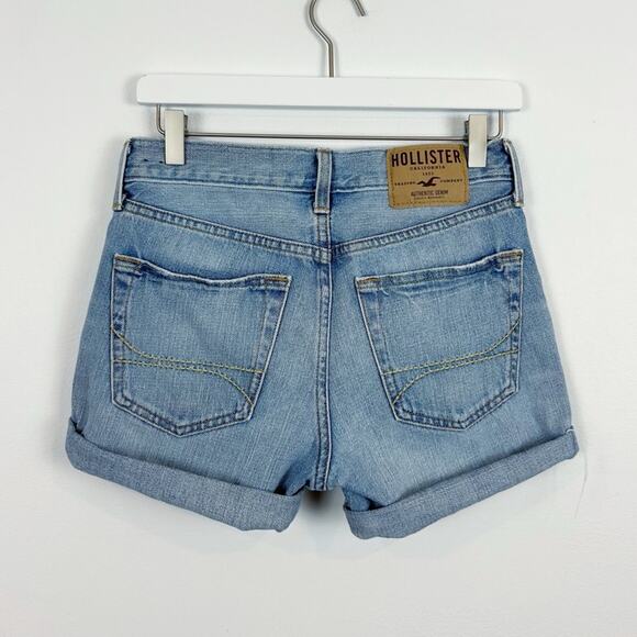 Hollister Y2K Medium Wash Denim Shorts Size 28 - Picture 8 of 8